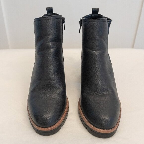 Naturalizer Black Block Heel Chelsea Booties Women’s 8.5 | Zip Up Ankle Boots - Picture 2 of 7